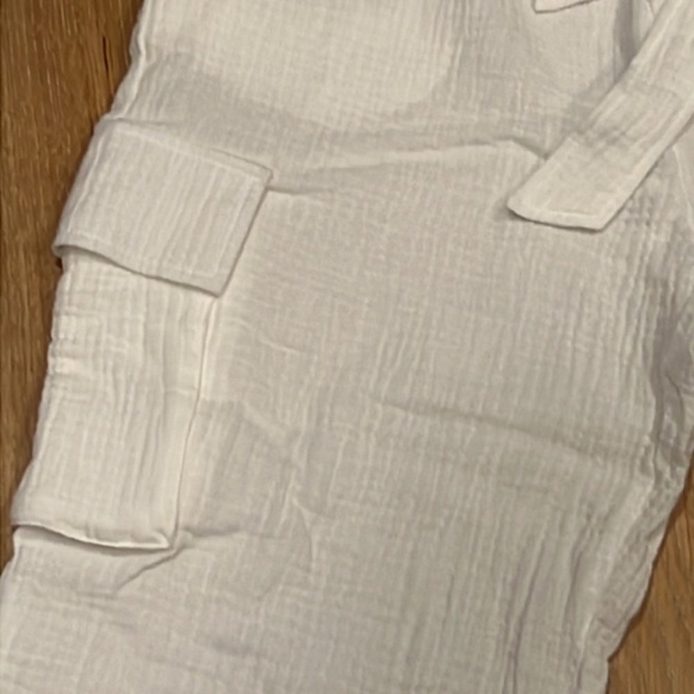 Joie new with tags white belted cargo cotton pants - Picture 2 of 5